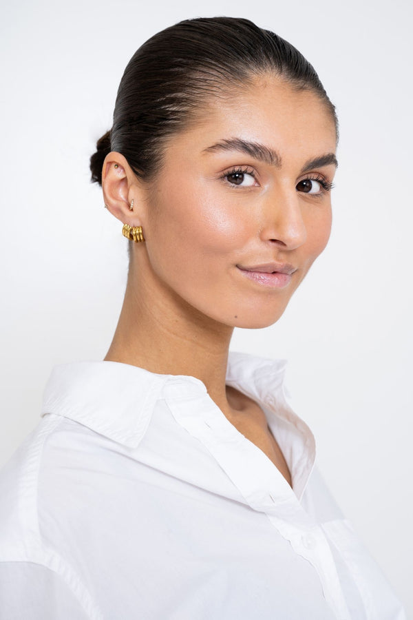TRIPLE STRIPE EARRINGS GOLD