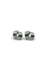 TRIPLE STRIPE EARRINGS SILVER