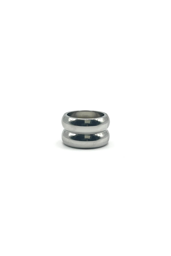 TWO-BAND RING SILVER